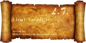 Lingl Tarján névjegykártya